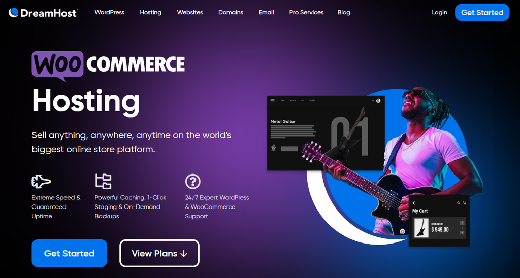 Dreamhost WooCommerce Hosting Homepage