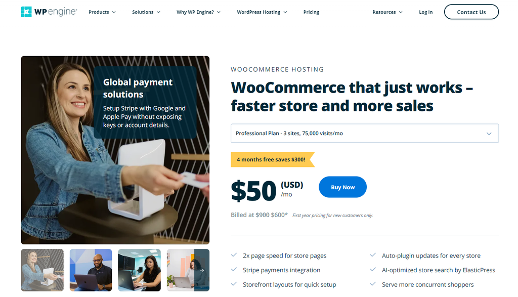 WP Engine WooCommerce Hosting Homepage