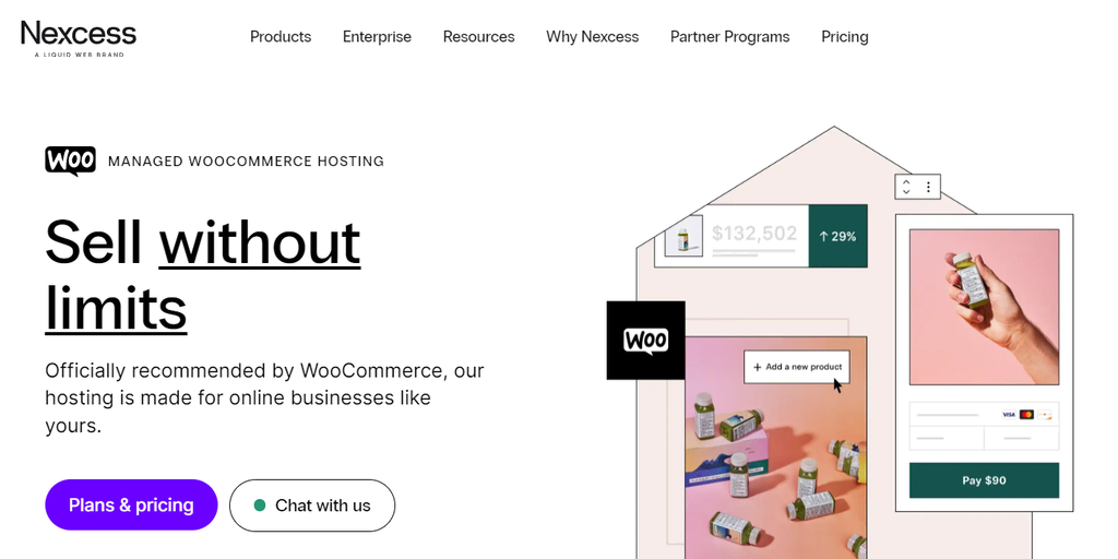 Nexcess WooCommerce Hosting Homepage