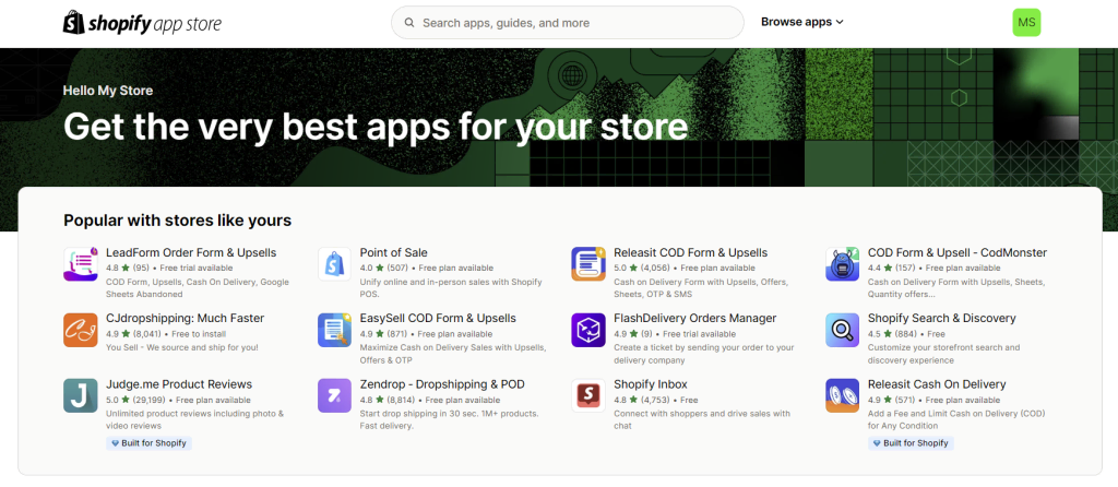 Shopify App-Store