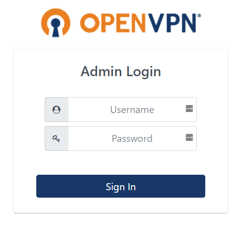 OpenVPN-Admin-Login-Seite
