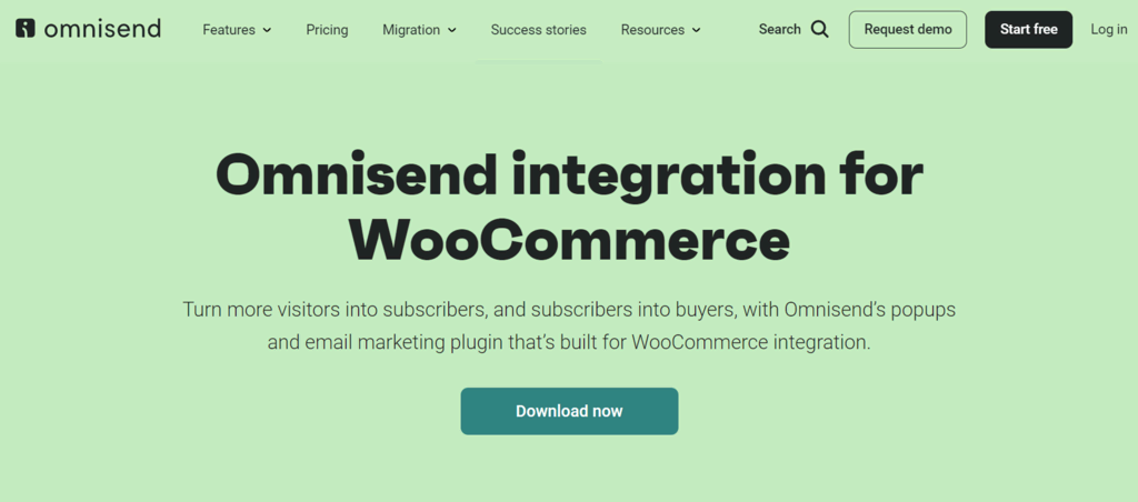 Omnisend WooCommerce Plugin-Homepage
